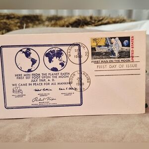 1969 Forst Day Of Issue Commemorative Moon Landing Envelope